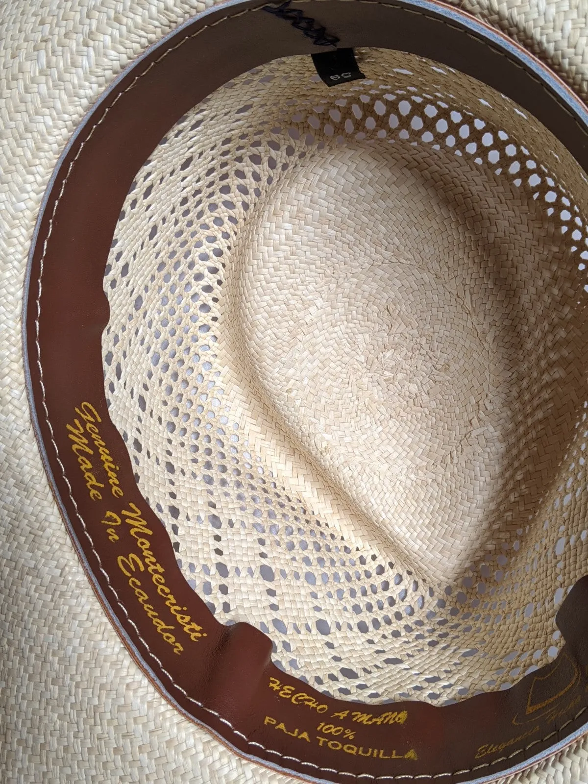 Fedora 7 1/4 - Natural (Montecristi Panama) #20-193 Open Weave