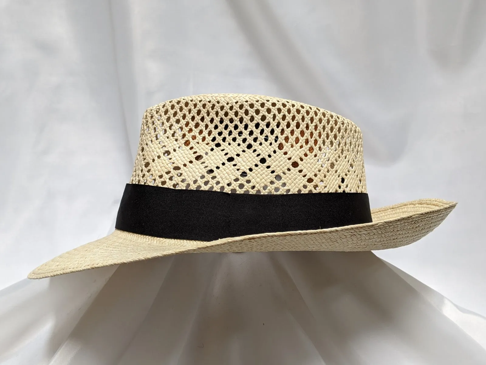 Fedora 7 1/4 - Natural (Montecristi Panama) #20-193 Open Weave