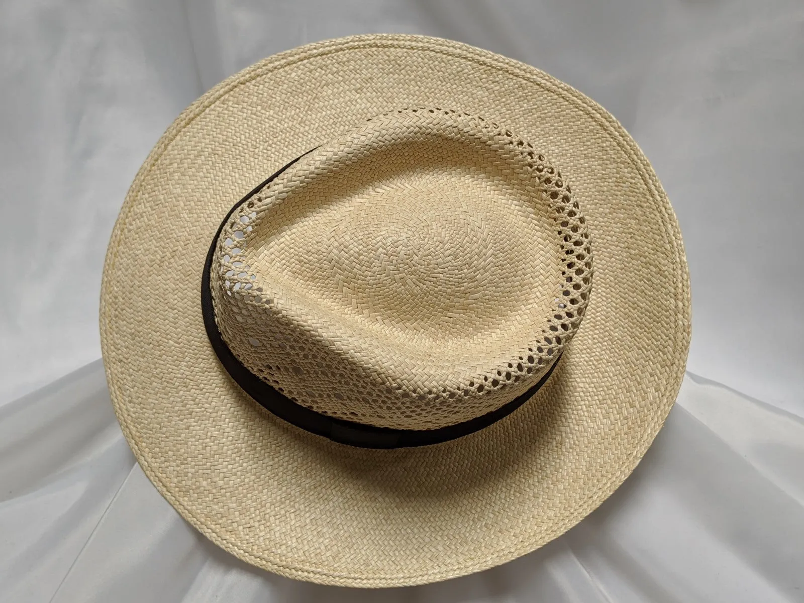 Fedora 7 1/4 - Natural (Montecristi Panama) #20-193 Open Weave