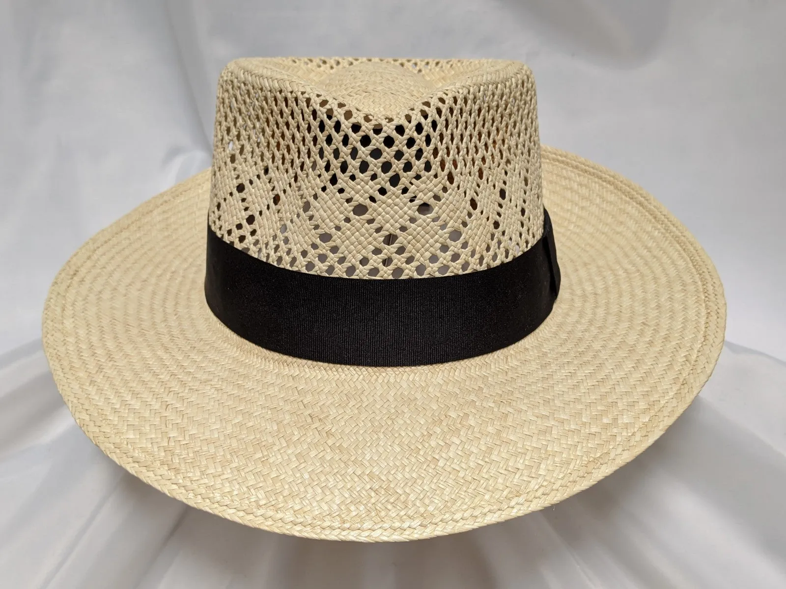 Fedora 7 1/4 - Natural (Montecristi Panama) #20-193 Open Weave