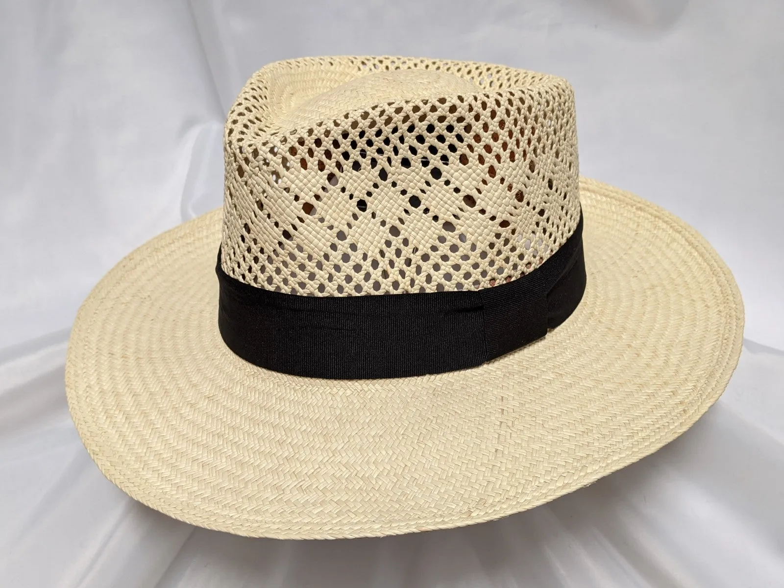 Fedora 7 - Natural (Montecristi Panama) #20-191 Open Weave