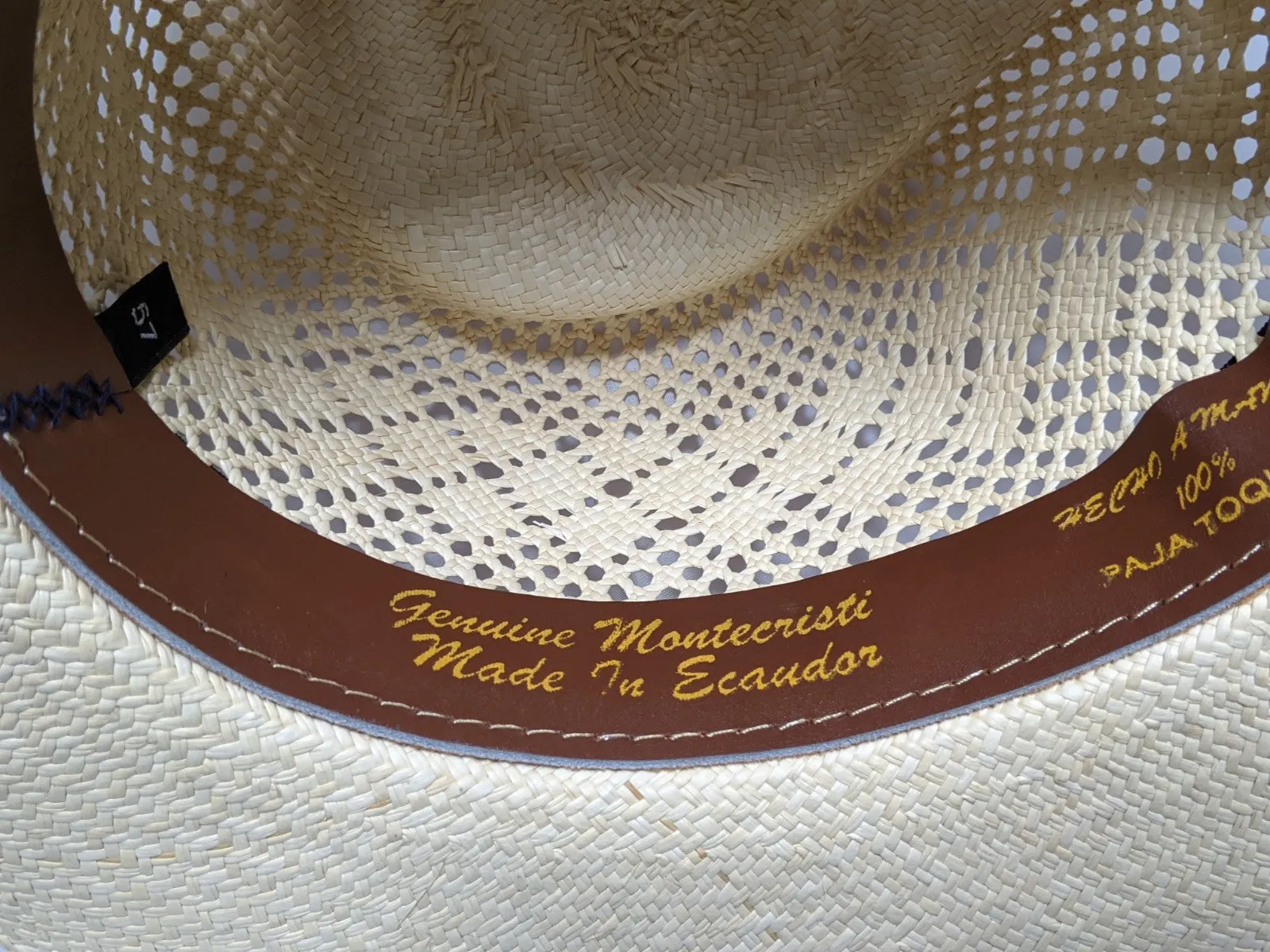 Fedora 7 - Natural (Montecristi Panama) #20-191 Open Weave