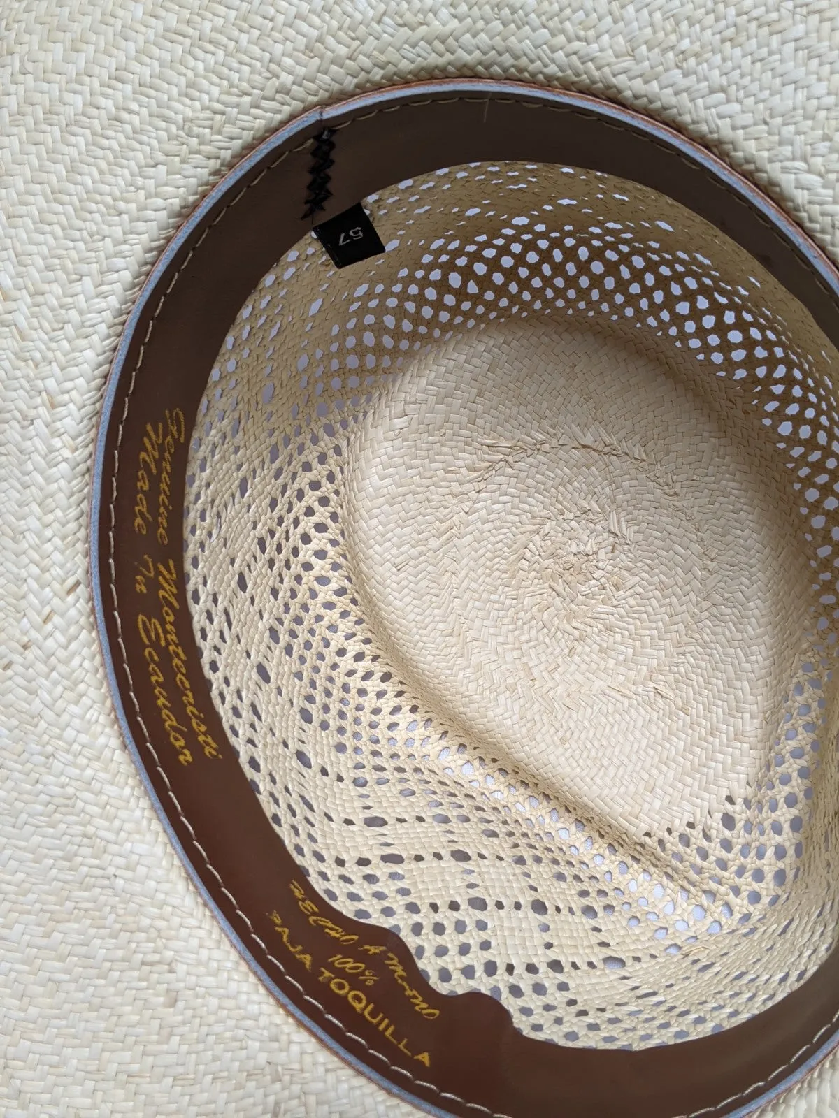 Fedora 7 - Natural (Montecristi Panama) #20-191 Open Weave