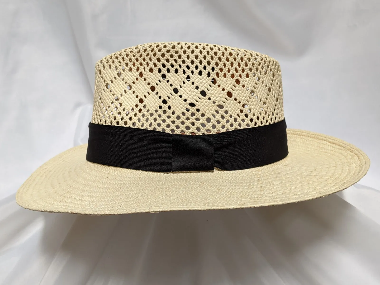 Fedora 7 - Natural (Montecristi Panama) #20-191 Open Weave