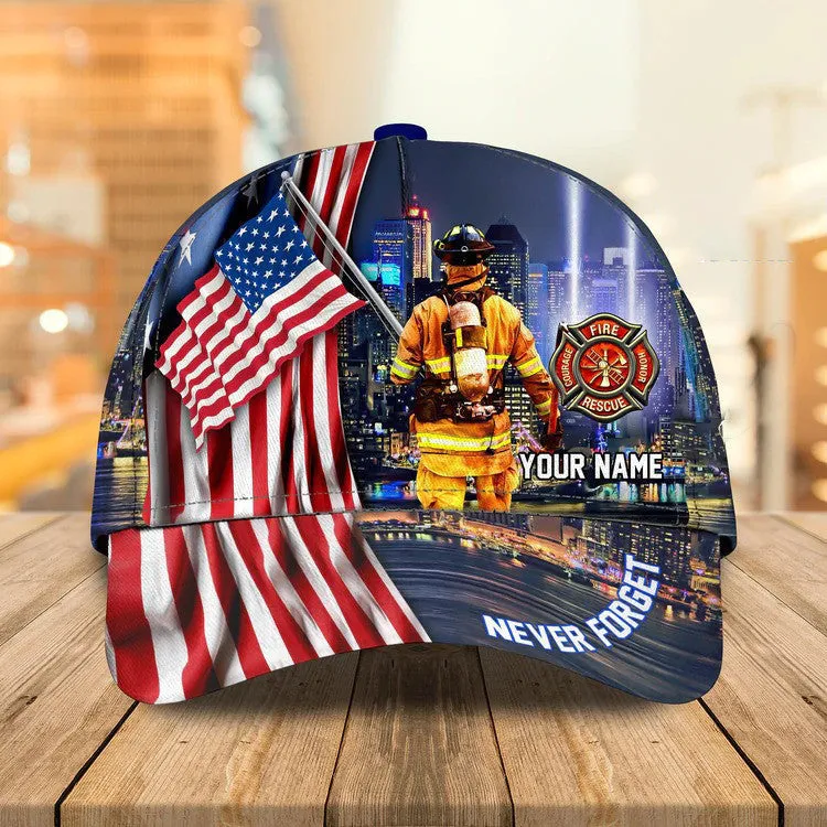 Firefighter - Personalized Name Cap For Firefighter, Gift for Dad in Firefighter's Day