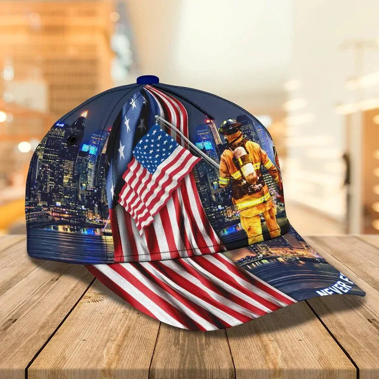 Firefighter - Personalized Name Cap For Firefighter, Gift for Dad in Firefighter's Day