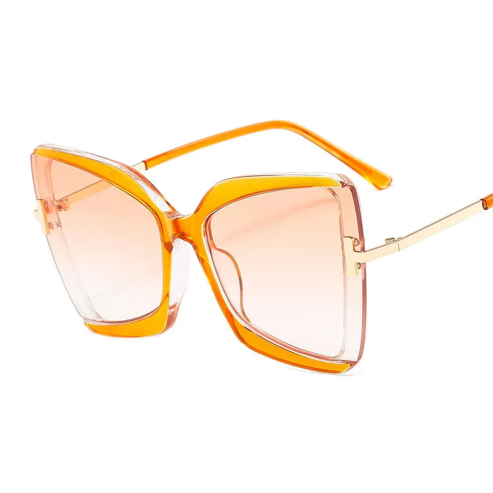 Flossy B Oversized Colorful Square Frame Sunglasses