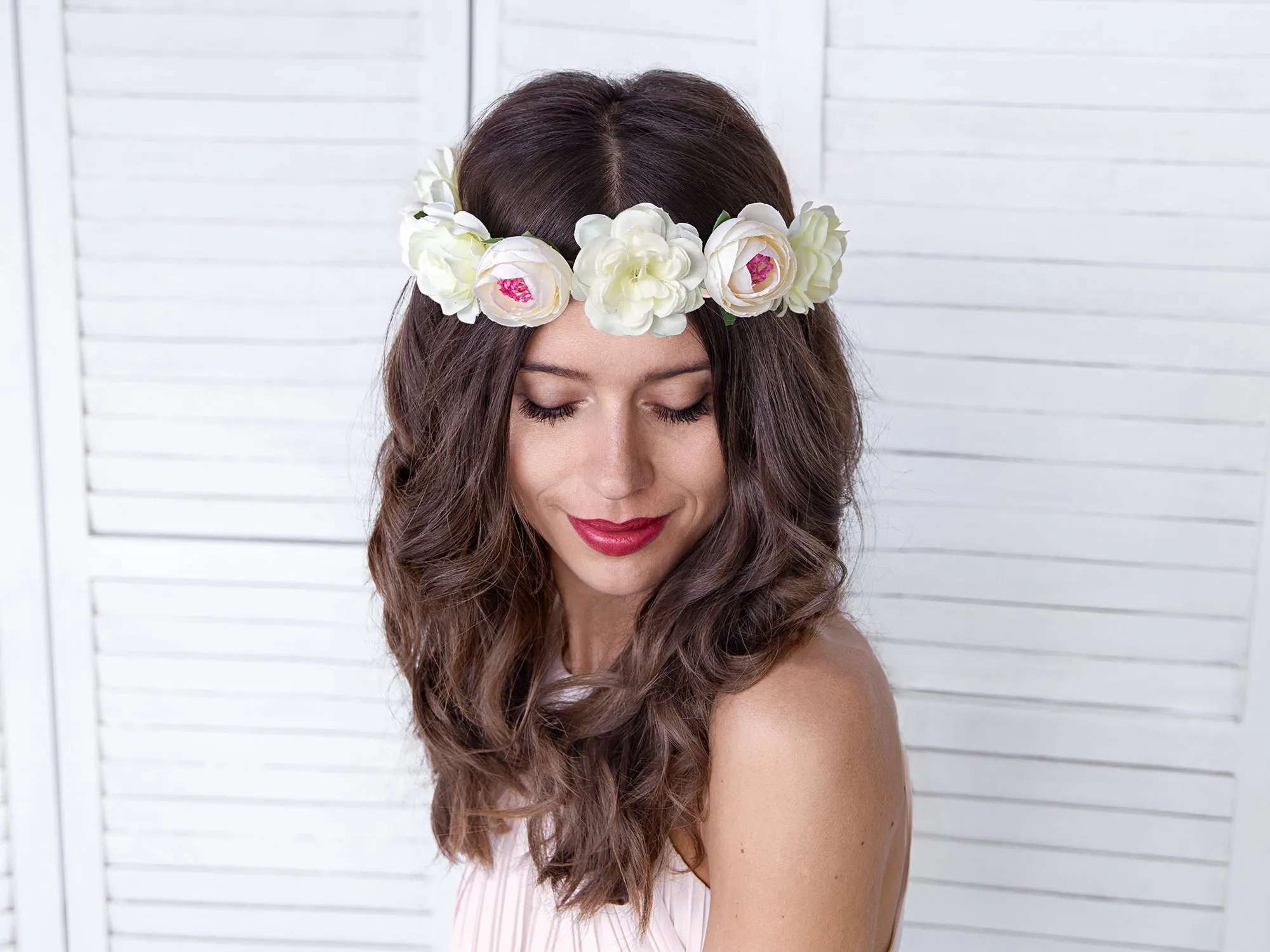 Flower Crown White 17cm