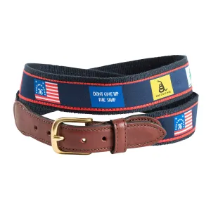 Founding Flags on Navy Bespoken Motif Children's Belt