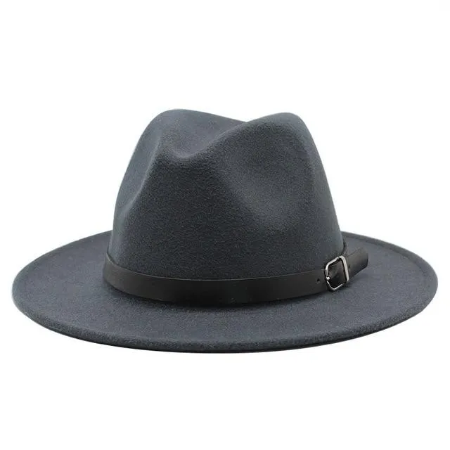 free shipping 2020 new Fashion men fedoras women's fashion jazz hat summer spring black woolen blend cap outdoor casual hat X XL