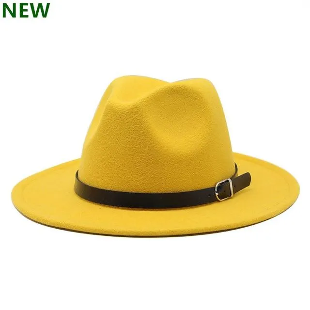 free shipping 2020 new Fashion men fedoras women's fashion jazz hat summer spring black woolen blend cap outdoor casual hat X XL