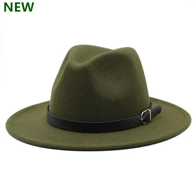 free shipping 2020 new Fashion men fedoras women's fashion jazz hat summer spring black woolen blend cap outdoor casual hat X XL