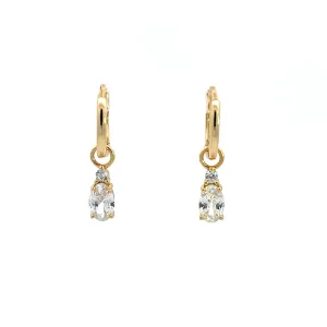 Georgini A Christmas Journey Baby Oval Earrings- Gold