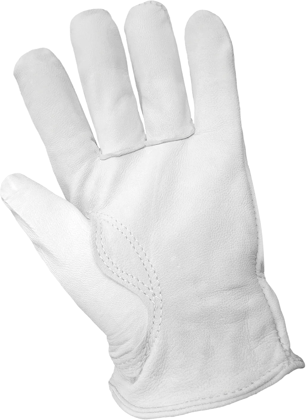 Global Glove Premium-Grade Goatskin Leather Drivers Style Gloves - White