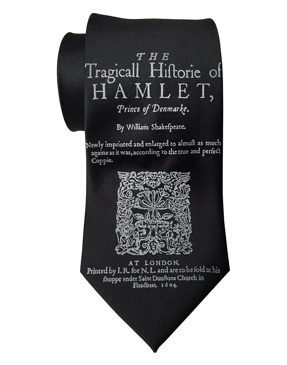 Hamlet Necktie, Shakespeare Print Tie