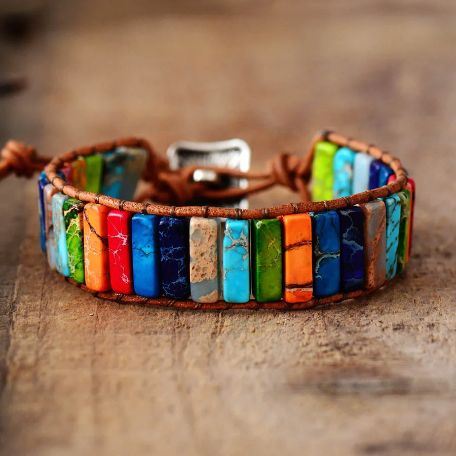 Handmade Multicolor Natural Stone Couples Bracelets