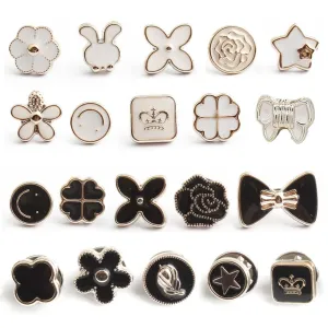 HEAVY DRIVER® 20pcs Brooch Pins for Women Cover Up Button Pins Instant Button Jeans Button Pins Women Shirt Safety Brooch Enamel Pins Modesty Pins Pearl Brooch Buttons for DIY Clothing Dress Coat