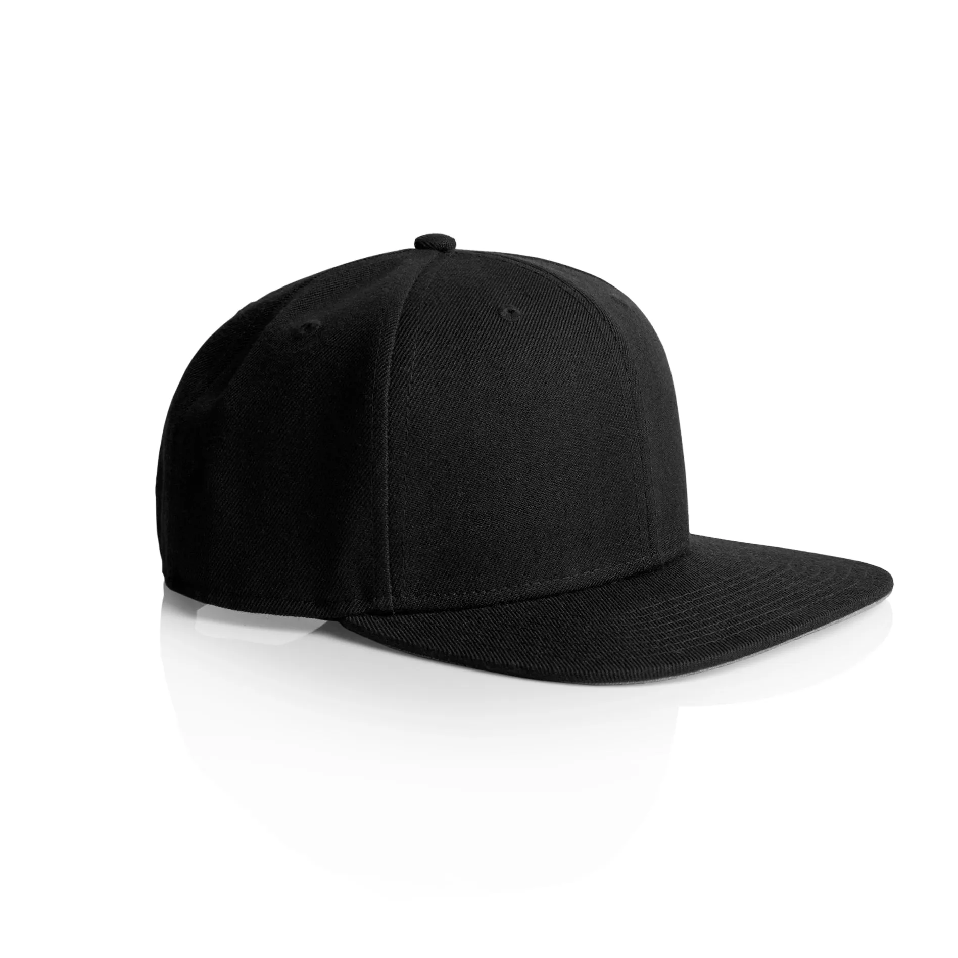 High Profile Snapback Cap - Black