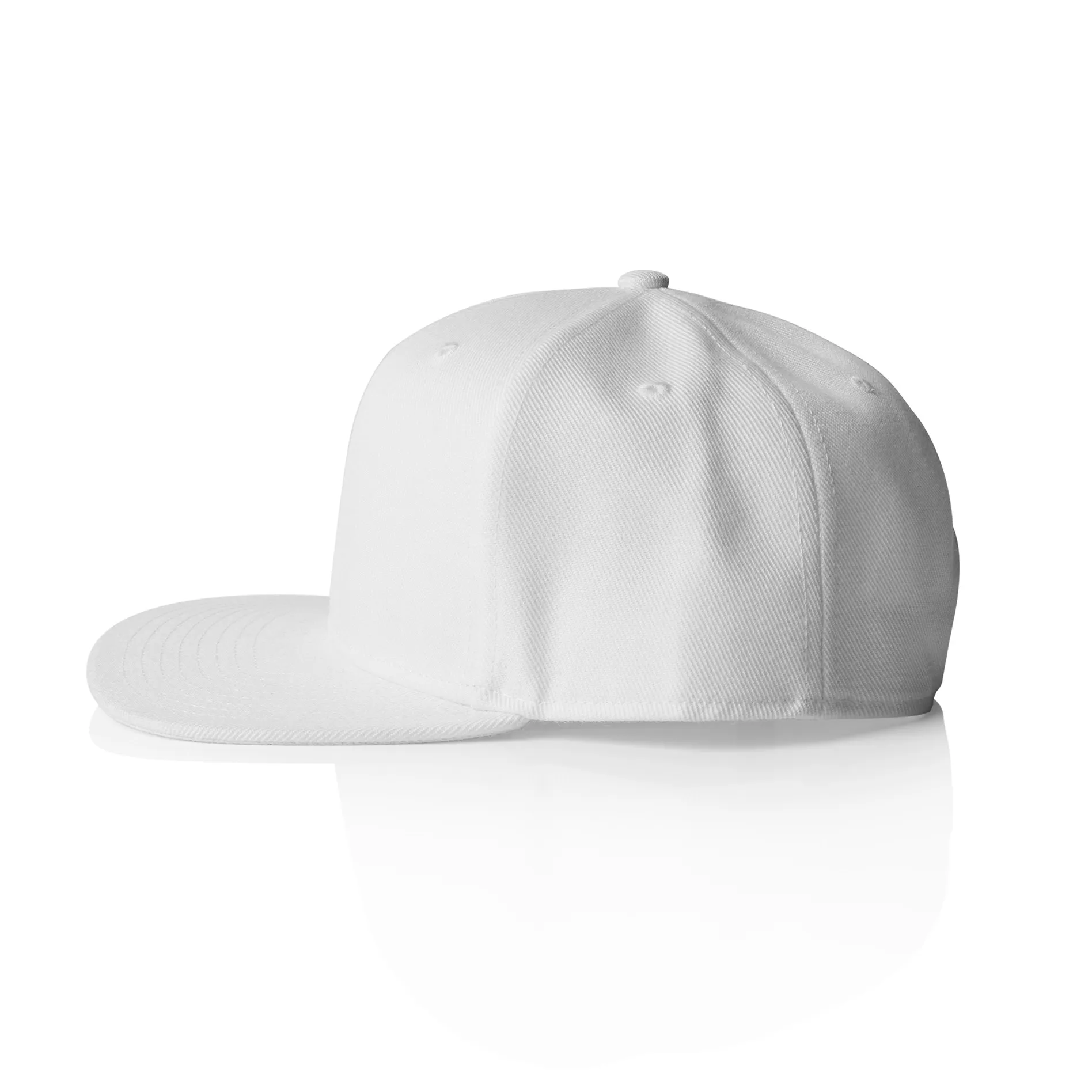 High Profile Snapback Cap - White