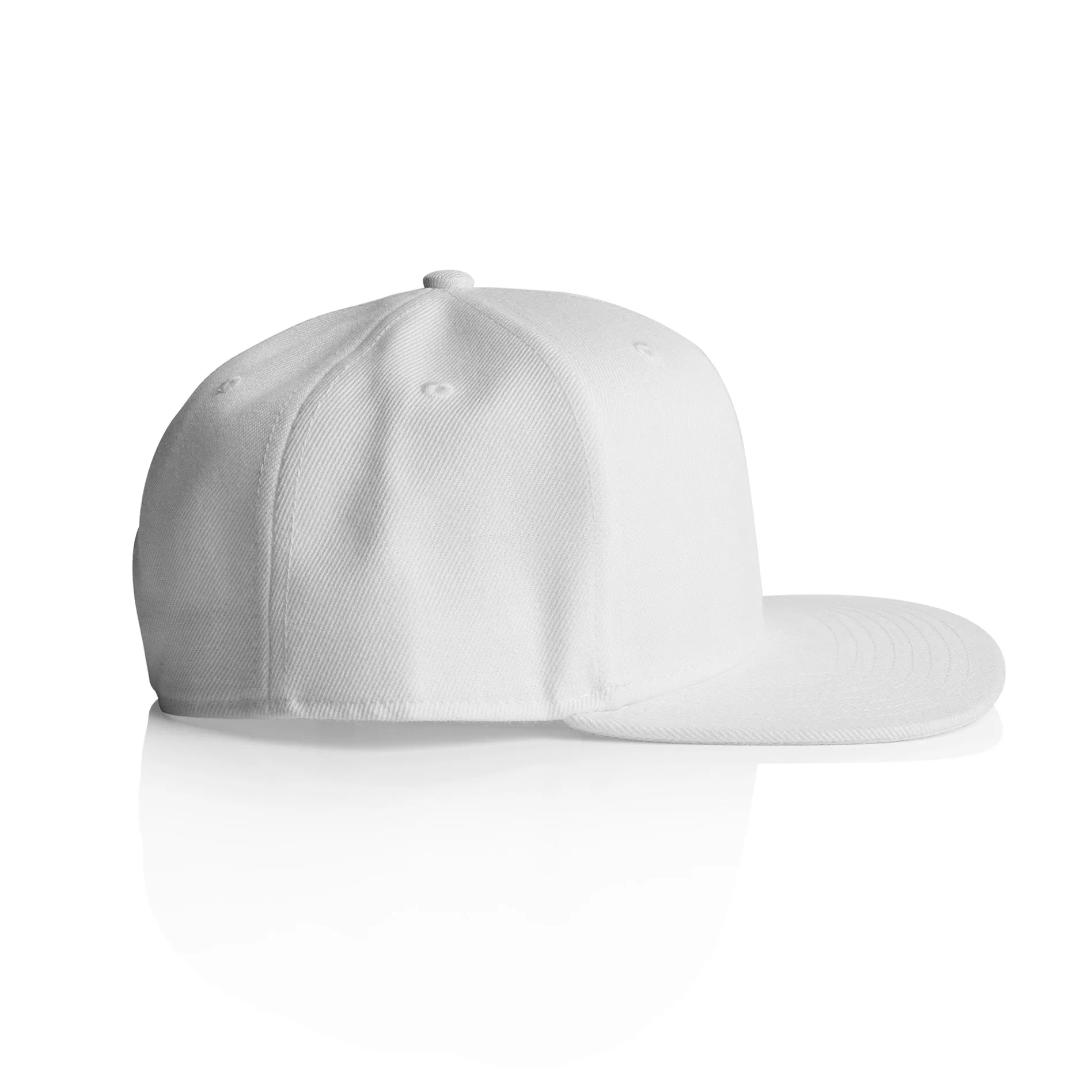 High Profile Snapback Cap - White