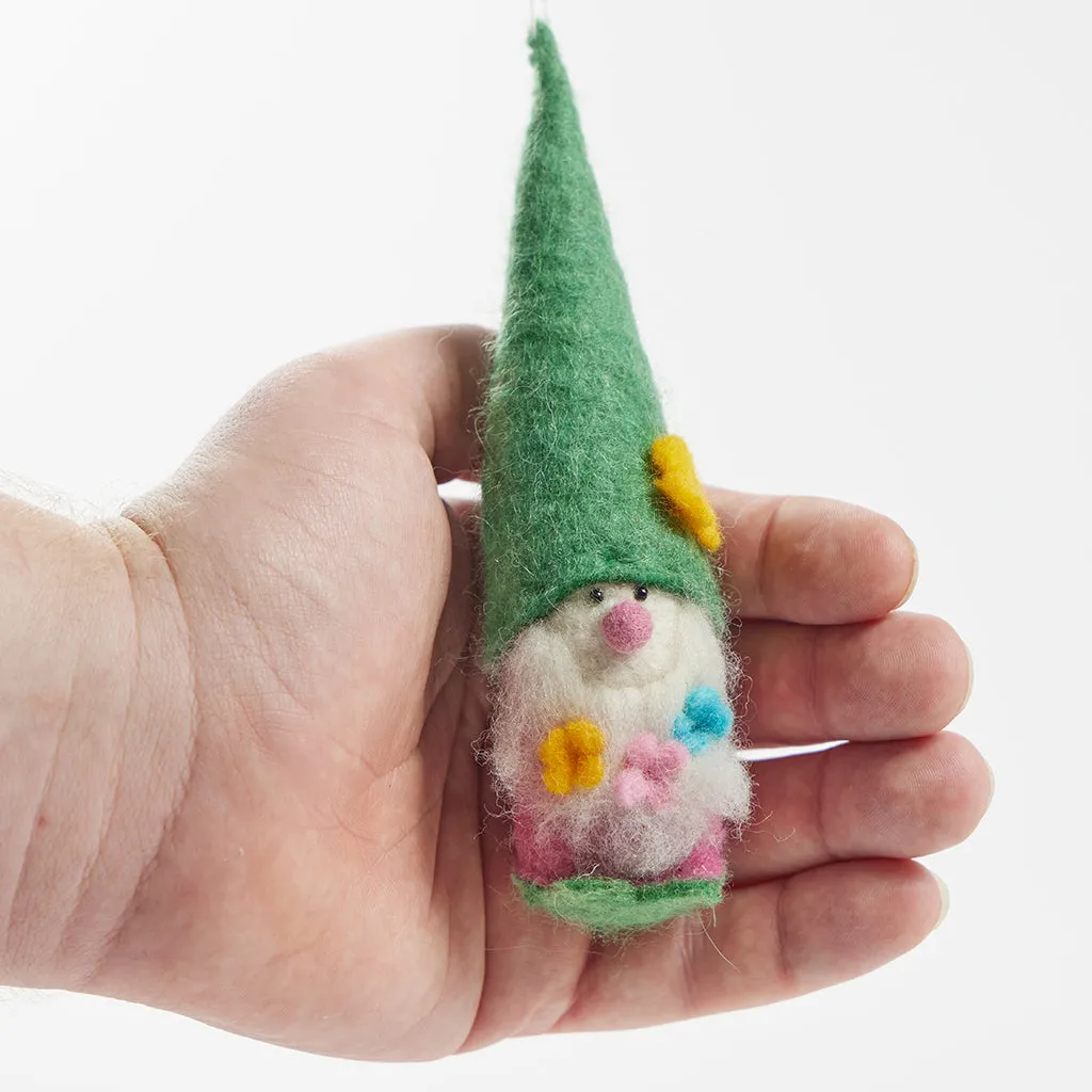 Hippie Flower-Power Tomte Ornament