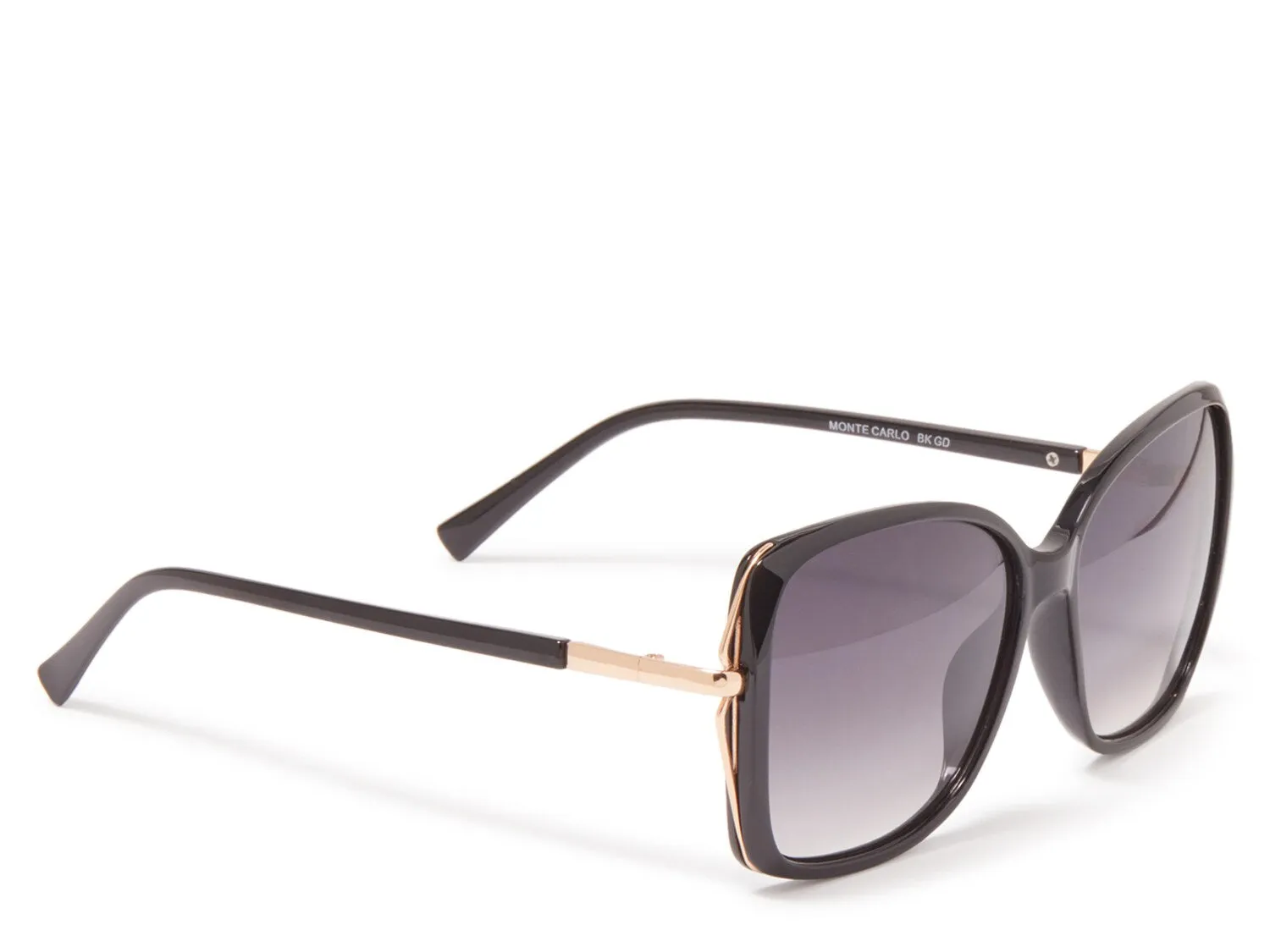 Kelly & Katie Monte Oversized Sunglasses, Black Gold