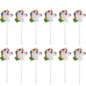 Kicko 2 Head Unicorn Lollipops - Pack of 12 Magical Candy Suckers for Party Favors