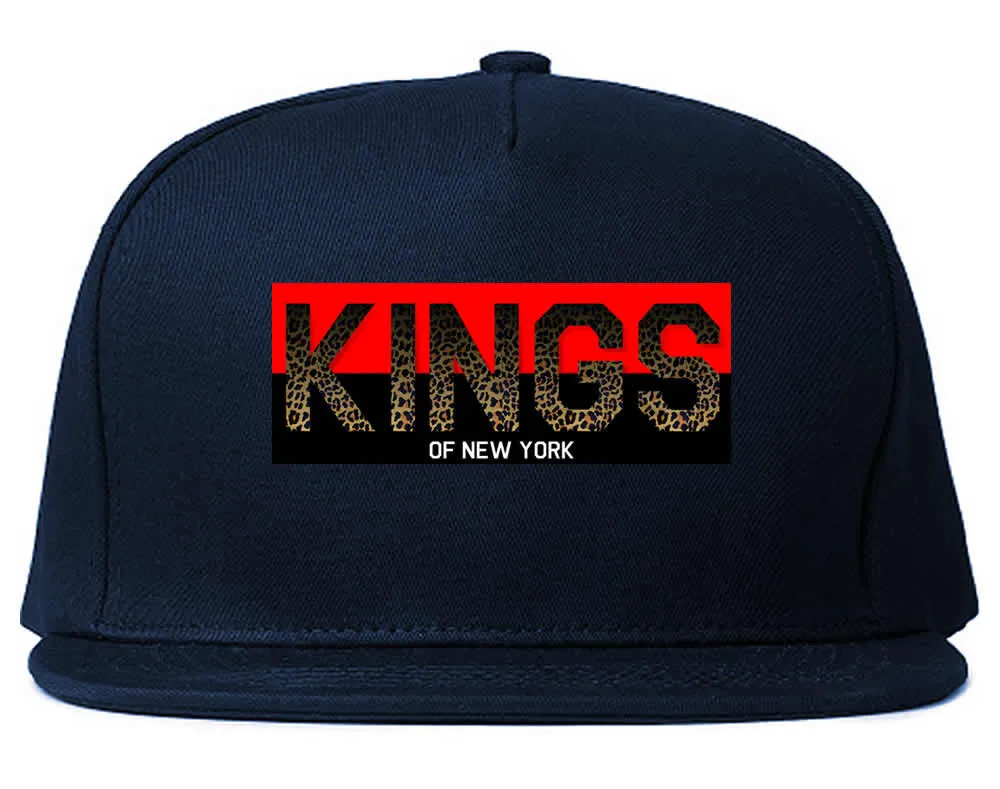 Kings Of NY Cheetah Print Logo Snapback Hat Cap