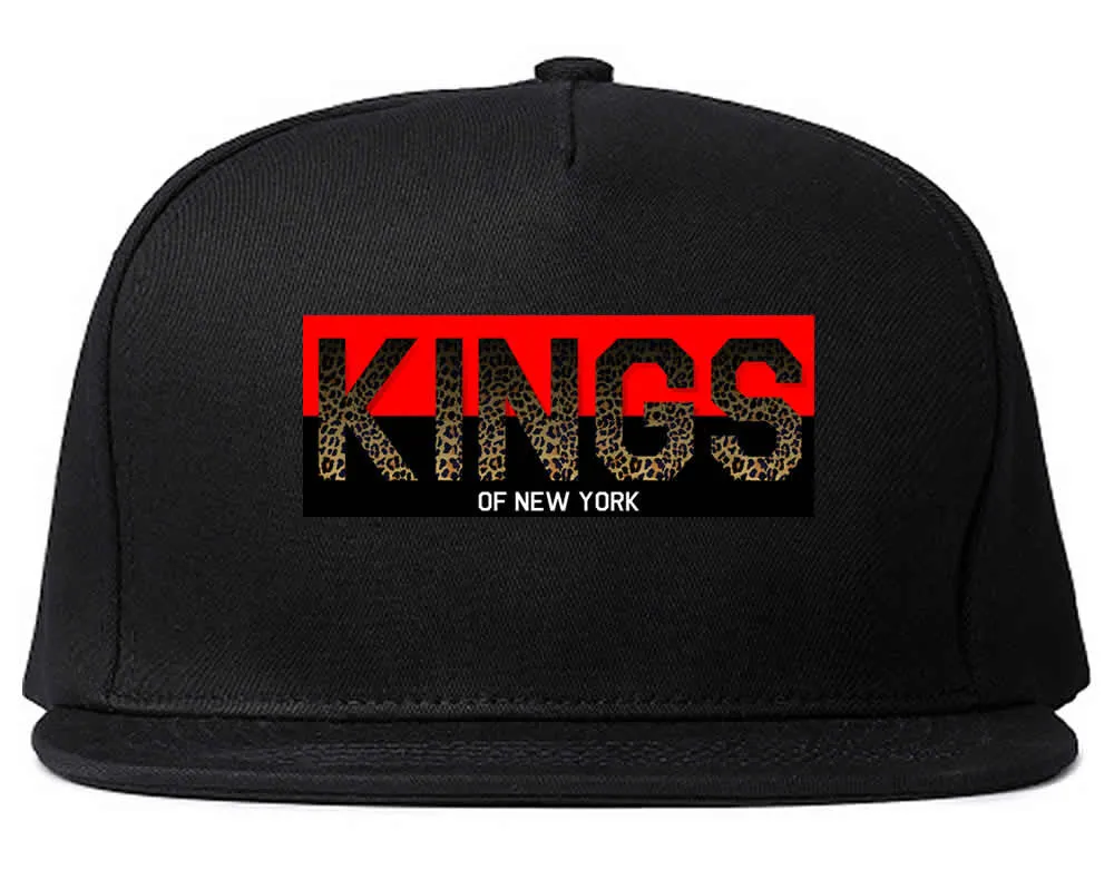 Kings Of NY Cheetah Print Logo Snapback Hat Cap