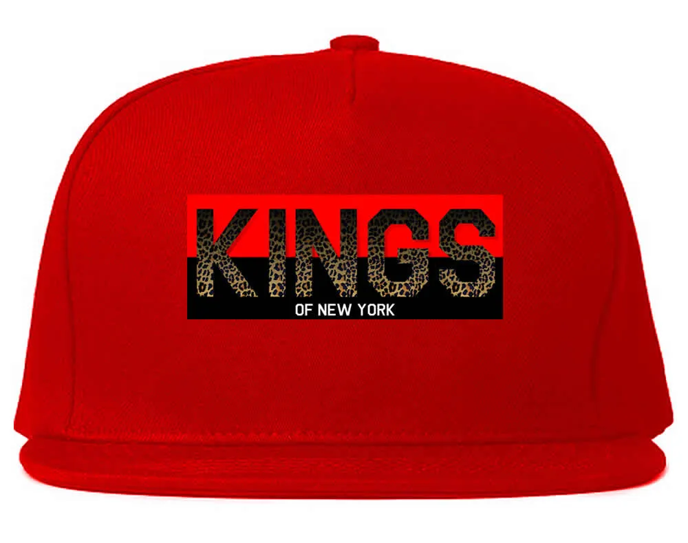 Kings Of NY Cheetah Print Logo Snapback Hat Cap