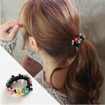 korean fashion women girls elastic hair rubber bands ties headwear ring rope accessories for women scrunchie ornaments wholesale