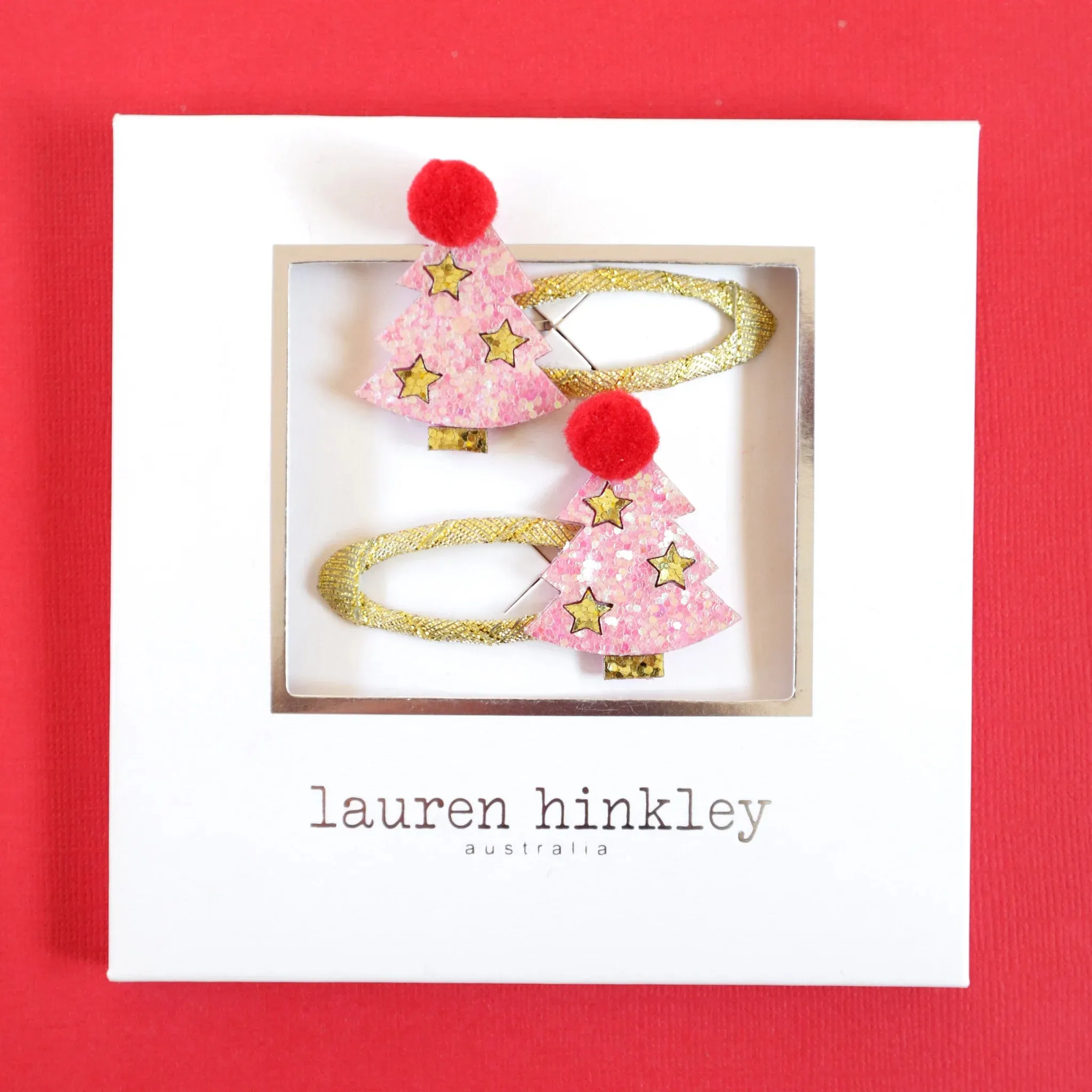 Lauren Hinkley Christmas Tree Hair Clips (Pair)