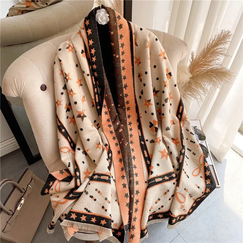 Luxurious Printed Winter Shawls and Wrap Scarves Winter Collection