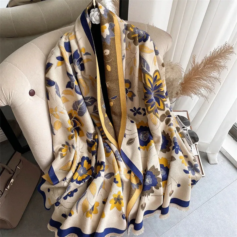 Luxurious Printed Winter Shawls and Wrap Scarves Winter Collection