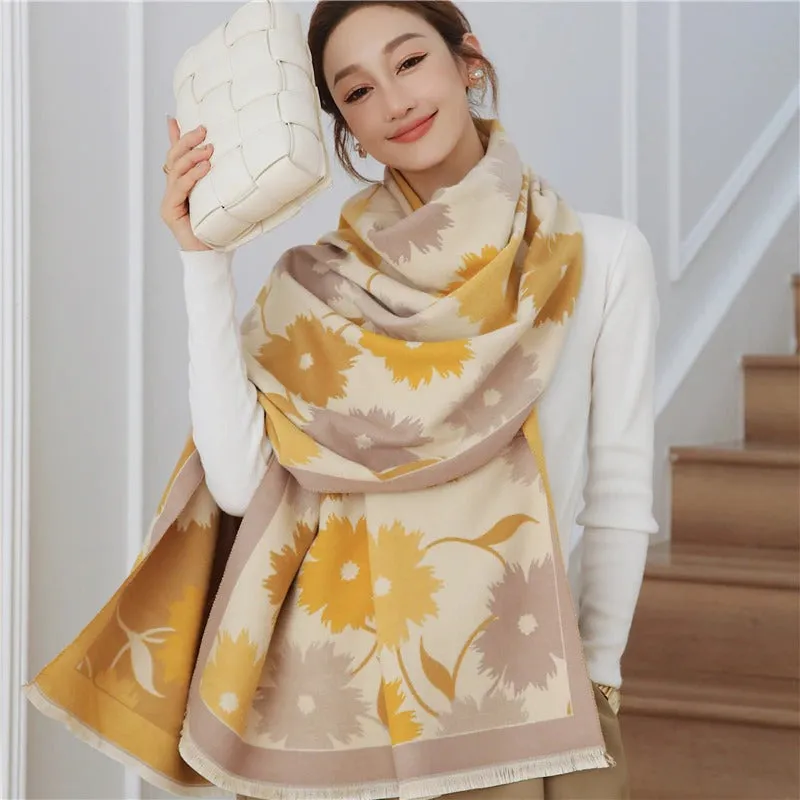 Luxurious Printed Winter Shawls and Wrap Scarves Winter Collection