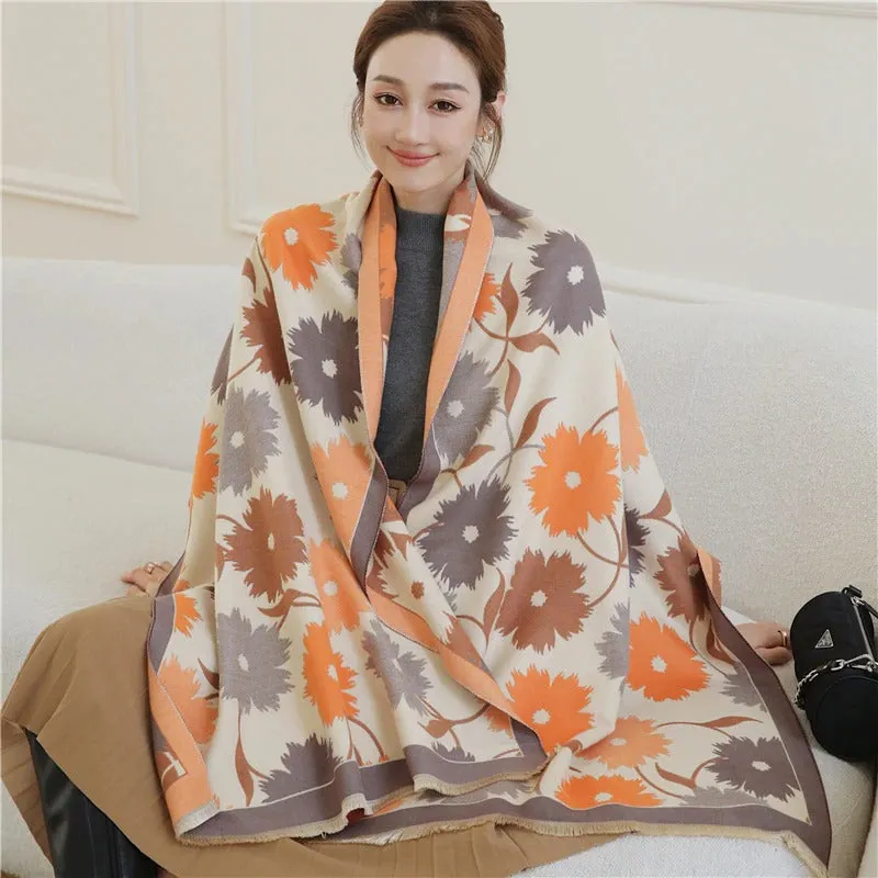 Luxurious Printed Winter Shawls and Wrap Scarves Winter Collection