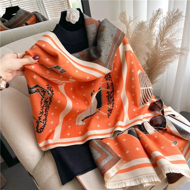 Luxurious Printed Winter Shawls and Wrap Scarves Winter Collection