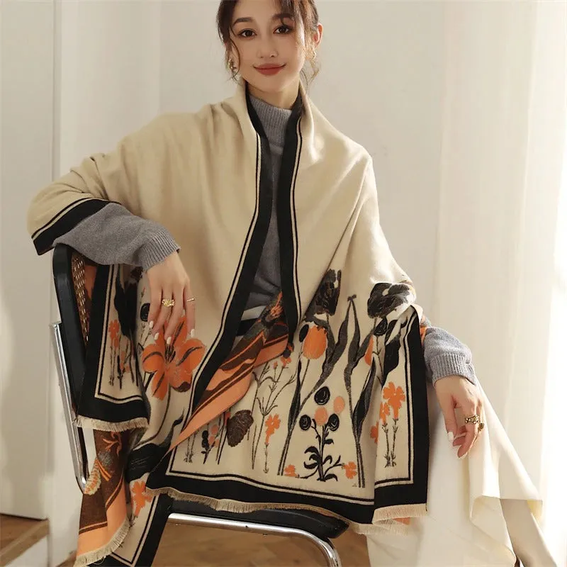 Luxurious Printed Winter Shawls and Wrap Scarves Winter Collection