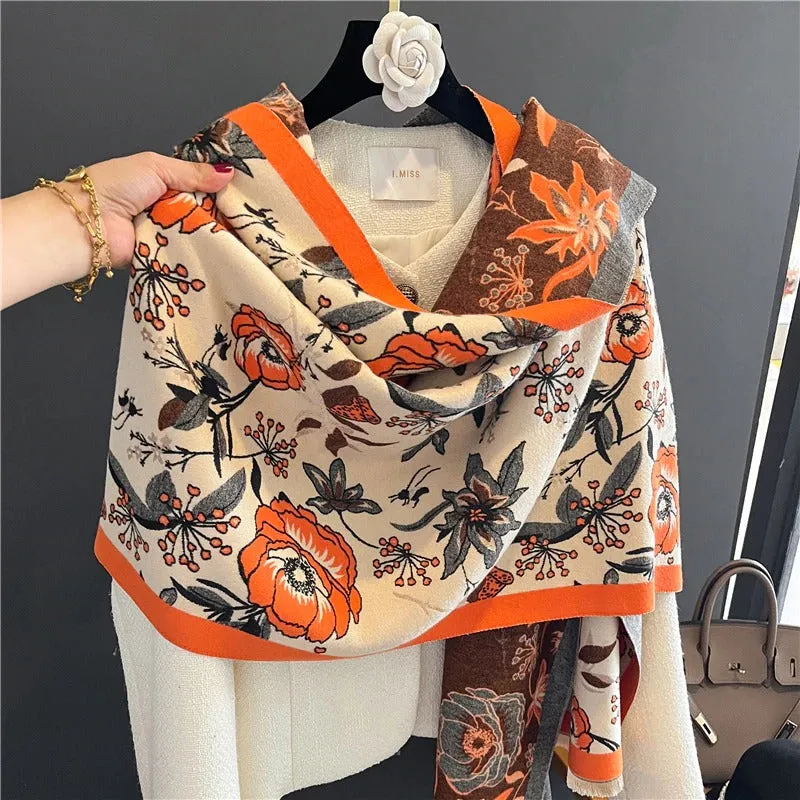 Luxurious Printed Winter Shawls and Wrap Scarves Winter Collection