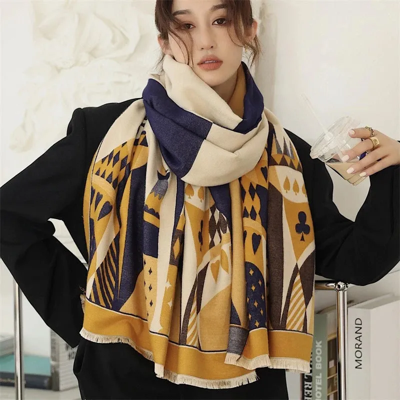 Luxurious Printed Winter Shawls and Wrap Scarves Winter Collection