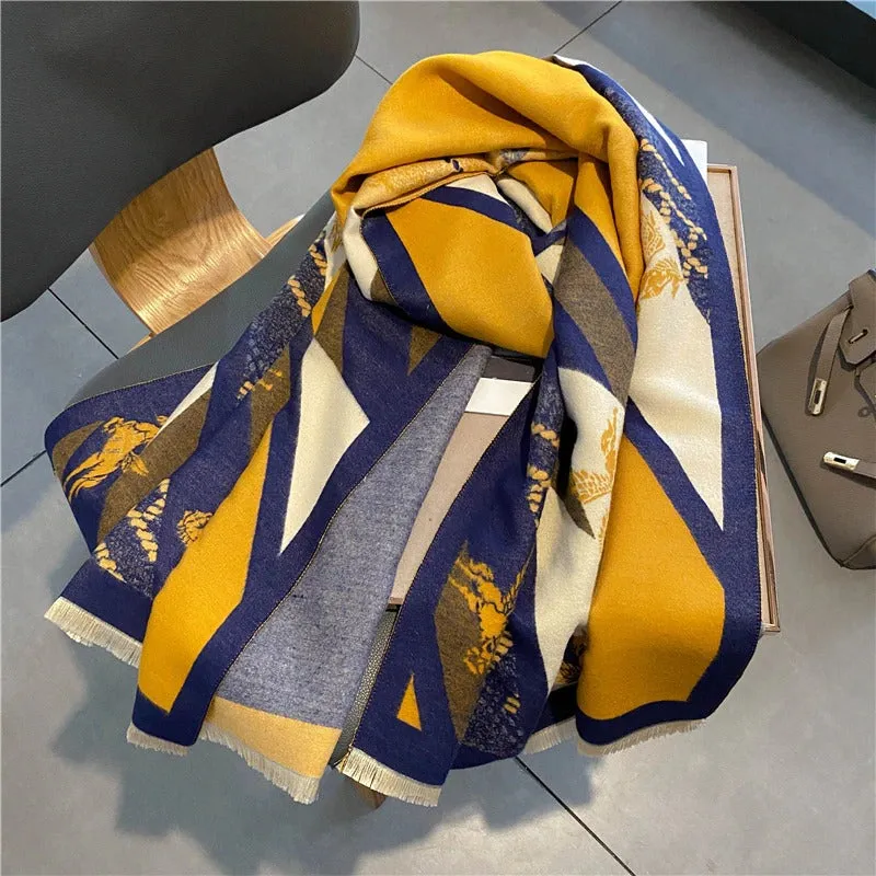 Luxurious Printed Winter Shawls and Wrap Scarves Winter Collection