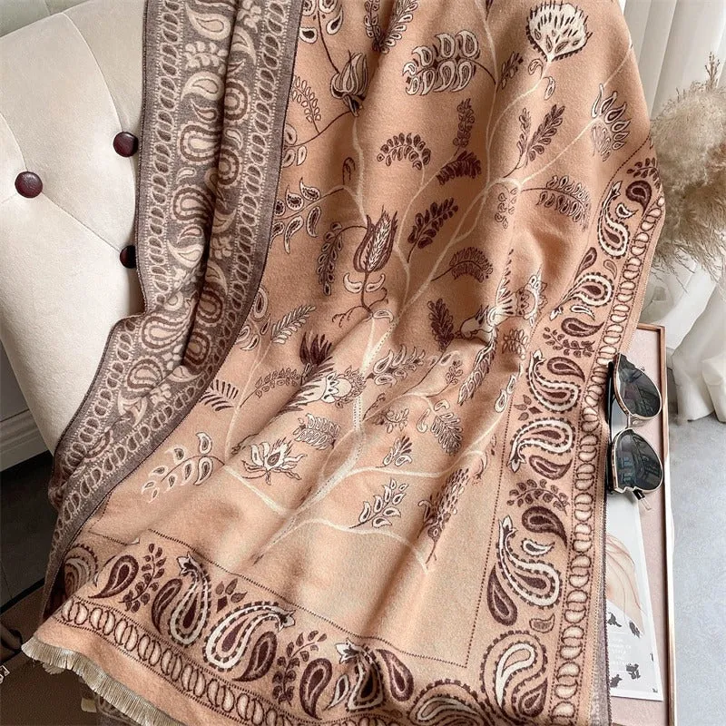 Luxurious Printed Winter Shawls and Wrap Scarves Winter Collection