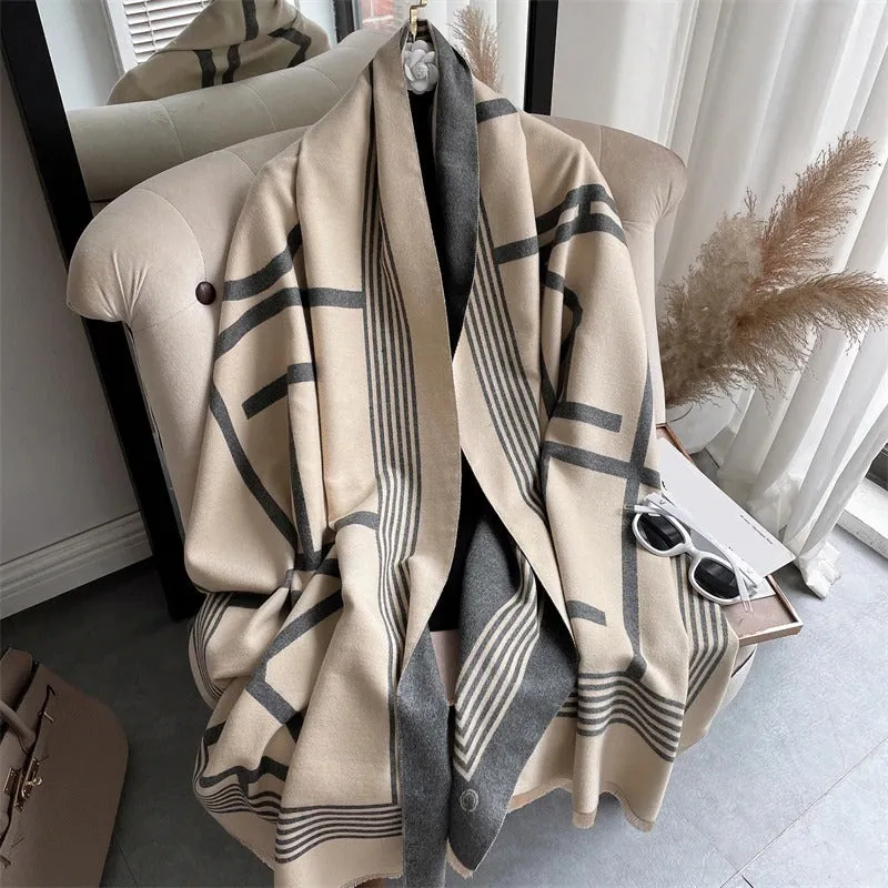 Luxurious Printed Winter Shawls and Wrap Scarves Winter Collection