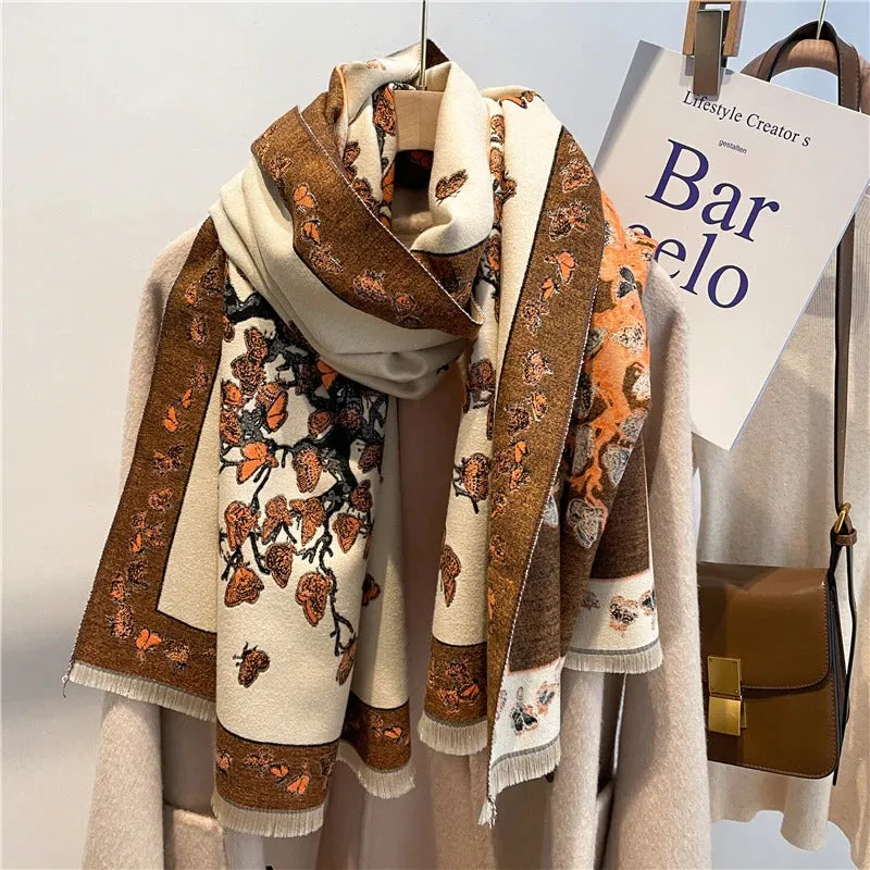 Luxurious Printed Winter Shawls and Wrap Scarves Winter Collection