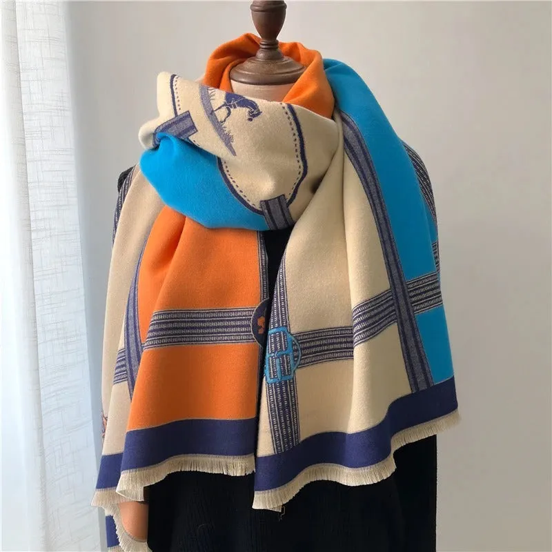 Luxurious Printed Winter Shawls and Wrap Scarves Winter Collection