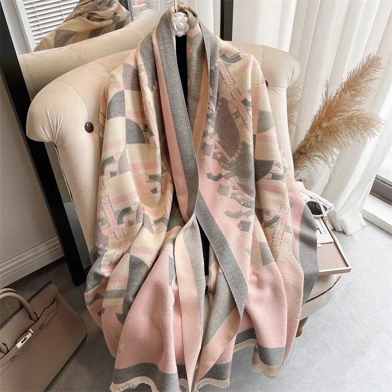 Luxurious Printed Winter Shawls and Wrap Scarves Winter Collection