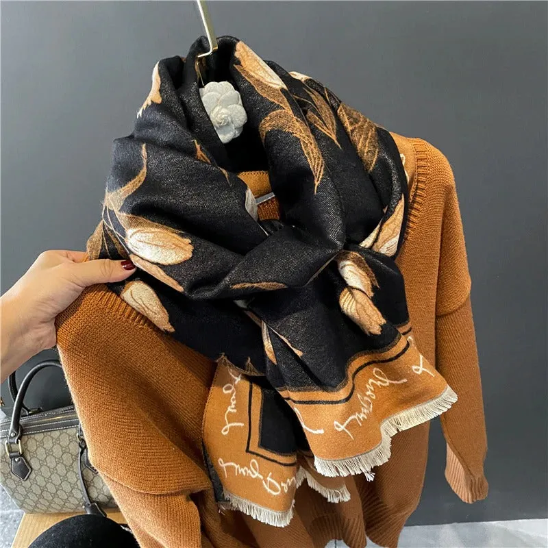 Luxurious Printed Winter Shawls and Wrap Scarves Winter Collection