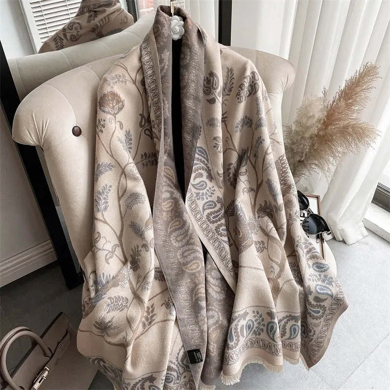 Luxurious Printed Winter Shawls and Wrap Scarves Winter Collection