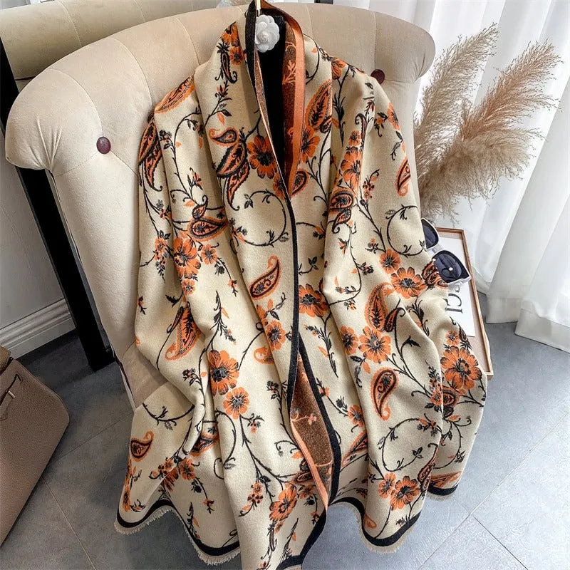 Luxurious Printed Winter Shawls and Wrap Scarves Winter Collection