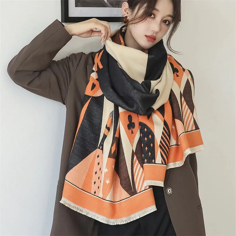 Luxurious Printed Winter Shawls and Wrap Scarves Winter Collection